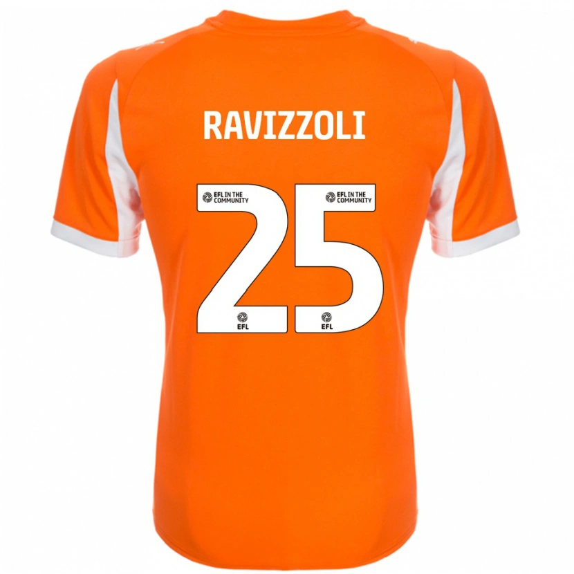 Danxen Kinder Franco Ravizzoli #25 Orange Weiß Heimtrikot Trikot 2025/26 T-Shirt Österreich