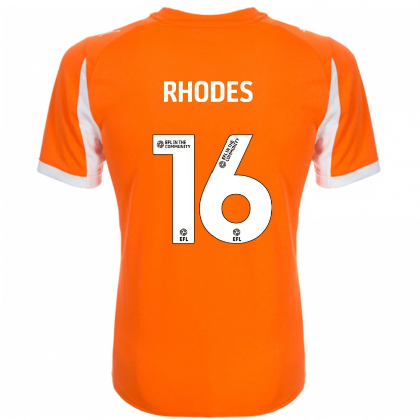 Danxen Kinder Jordan Rhodes #16 Orange Weiß Heimtrikot Trikot 2025/26 T-Shirt Österreich