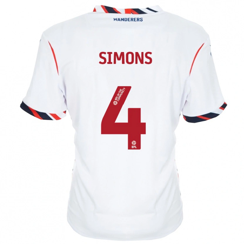 Danxen Kinder Xavier Simons #4 Weiß Rot Heimtrikot Trikot 2025/26 T-Shirt Österreich