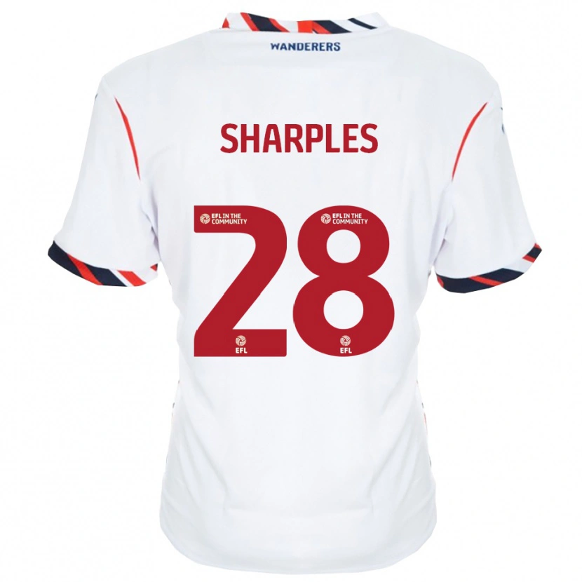 Danxen Kinder Sonny Sharples-Ahmed #28 Weiß Rot Heimtrikot Trikot 2025/26 T-Shirt Österreich