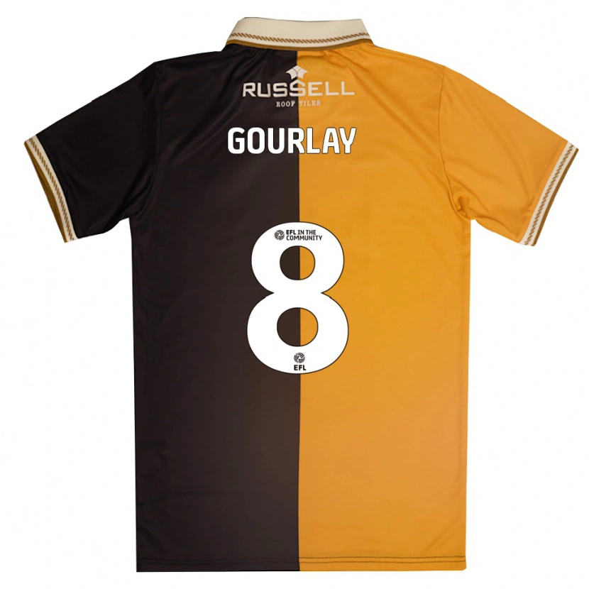 Danxen Kinder Elisha Gourlay #8 Gelb Schwarz Heimtrikot Trikot 2025/26 T-Shirt Österreich