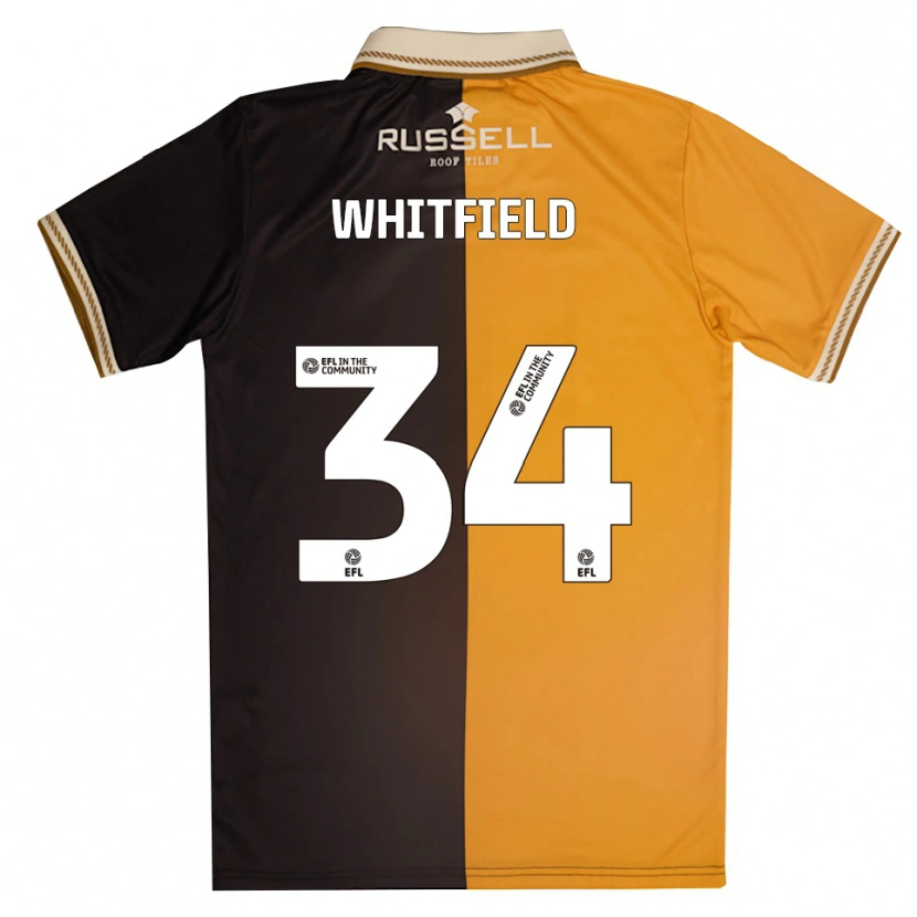 Danxen Kinder Ben Whitfield #34 Gelb Schwarz Heimtrikot Trikot 2025/26 T-Shirt Österreich
