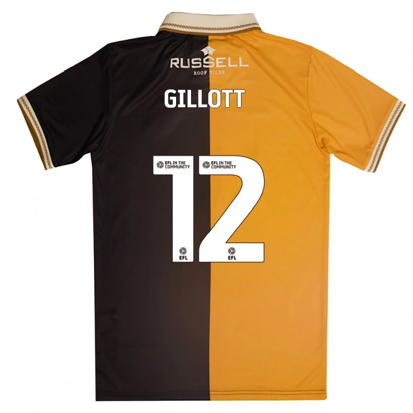 Danxen Kinder Emily Gillott #12 Gelb Schwarz Heimtrikot Trikot 2025/26 T-Shirt Österreich
