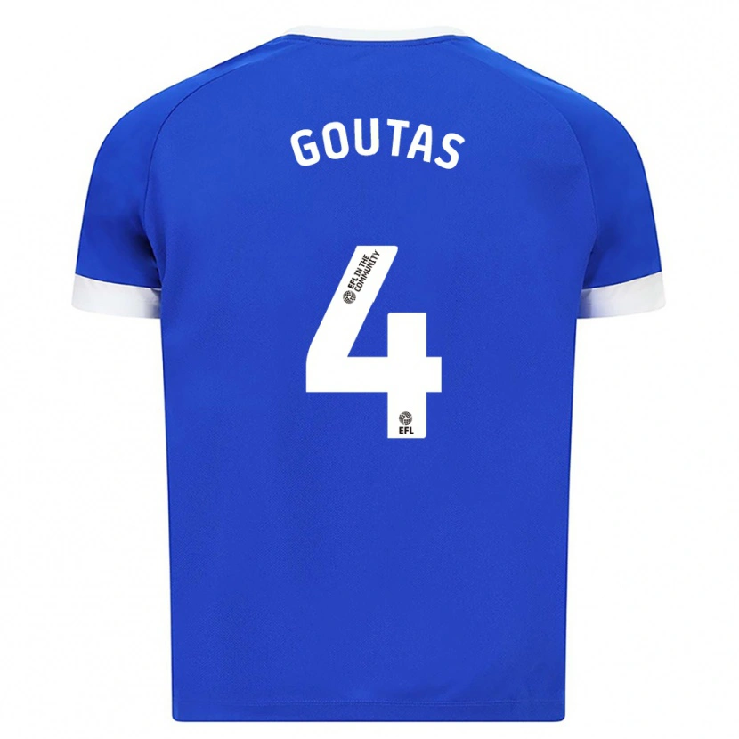 Danxen Kinder Dimitrios Goutas #4 Blau Weiß Heimtrikot Trikot 2025/26 T-Shirt Österreich