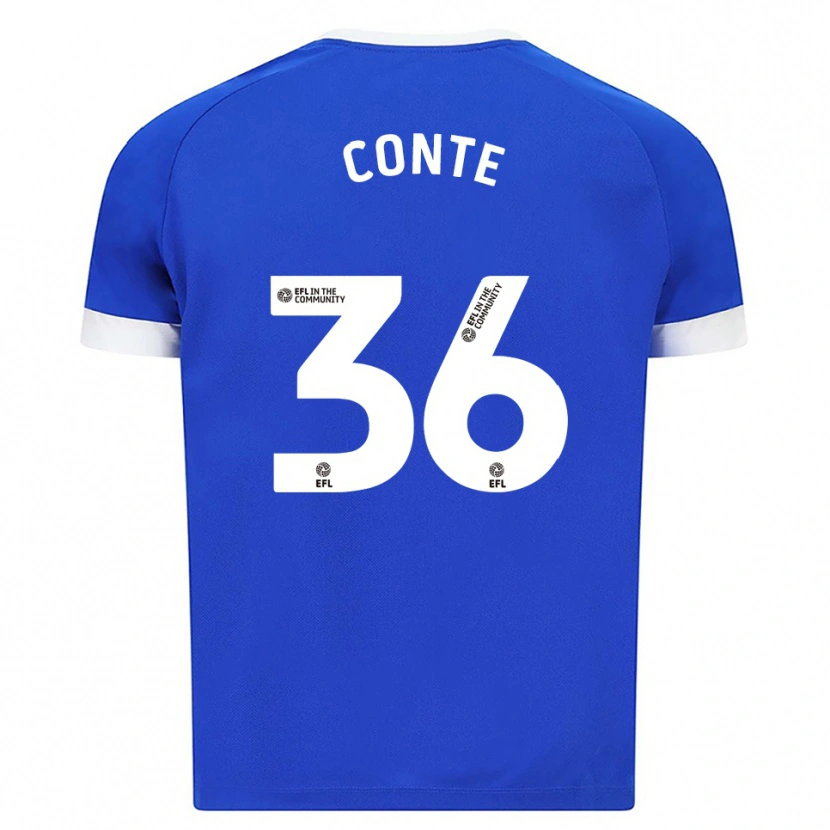 Danxen Kinder Raheem Conte #36 Blau Weiß Heimtrikot Trikot 2025/26 T-Shirt Österreich