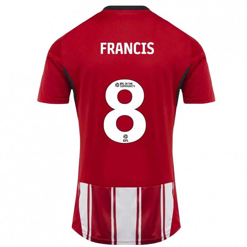 Danxen Kinder Ed Francis #8 Rot Weiß Schwarz Heimtrikot Trikot 2025/26 T-Shirt Österreich