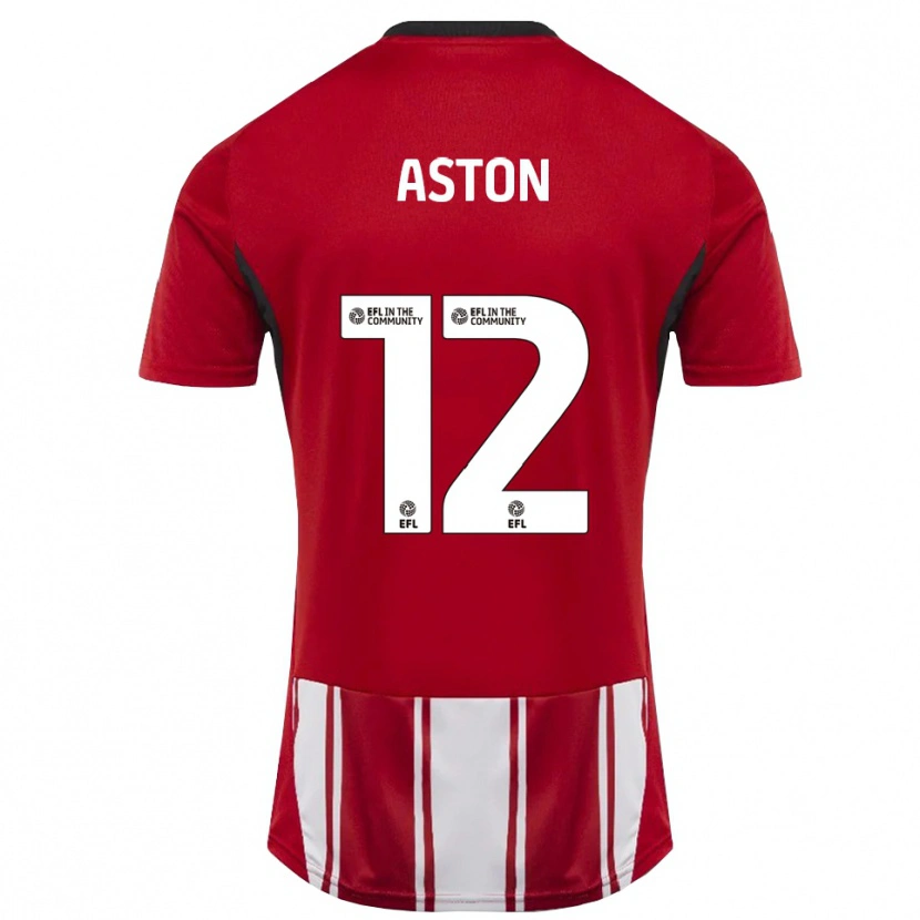 Danxen Kinder Logan Aston #12 Rot Weiß Schwarz Heimtrikot Trikot 2025/26 T-Shirt Österreich