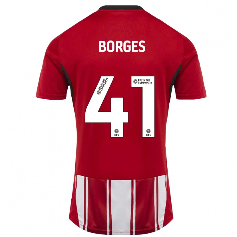 Danxen Kinder Pedro Borges #41 Rot Weiß Schwarz Heimtrikot Trikot 2025/26 T-Shirt Österreich