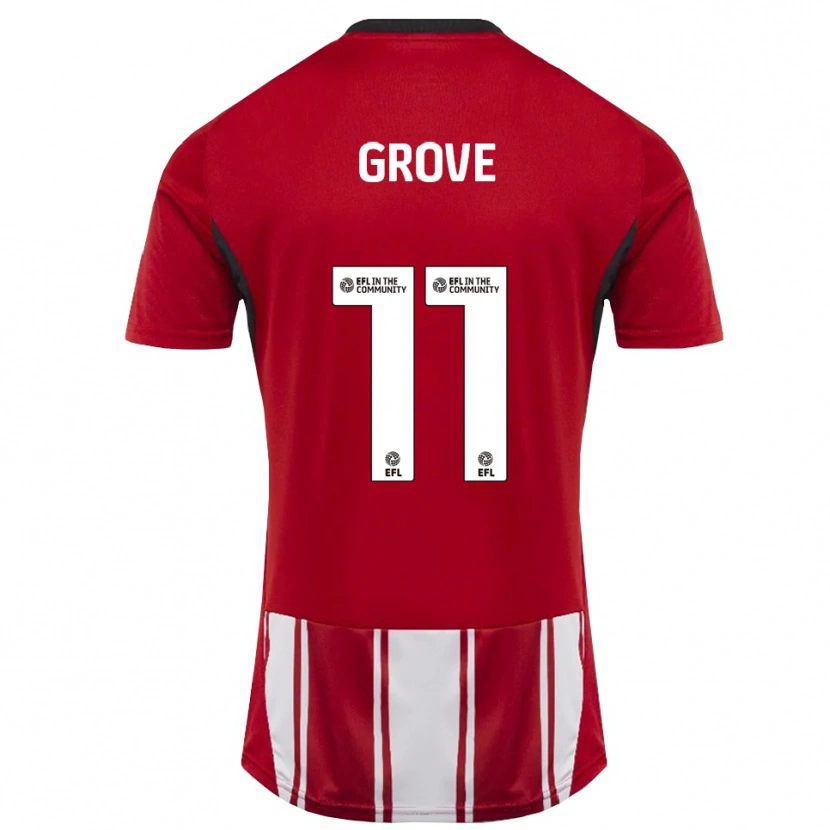 Danxen Kinder Jade Grove #11 Rot Weiß Schwarz Heimtrikot Trikot 2025/26 T-Shirt Österreich