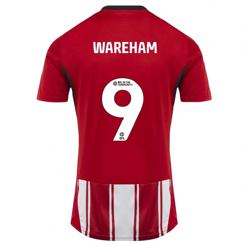 Danxen Kinder Jayden Wareham #9 Rot Weiß Schwarz Heimtrikot Trikot 2025/26 T-Shirt Österreich