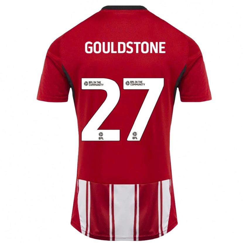 Danxen Kinder Lemoni Gouldstone #27 Rot Weiß Schwarz Heimtrikot Trikot 2025/26 T-Shirt Österreich