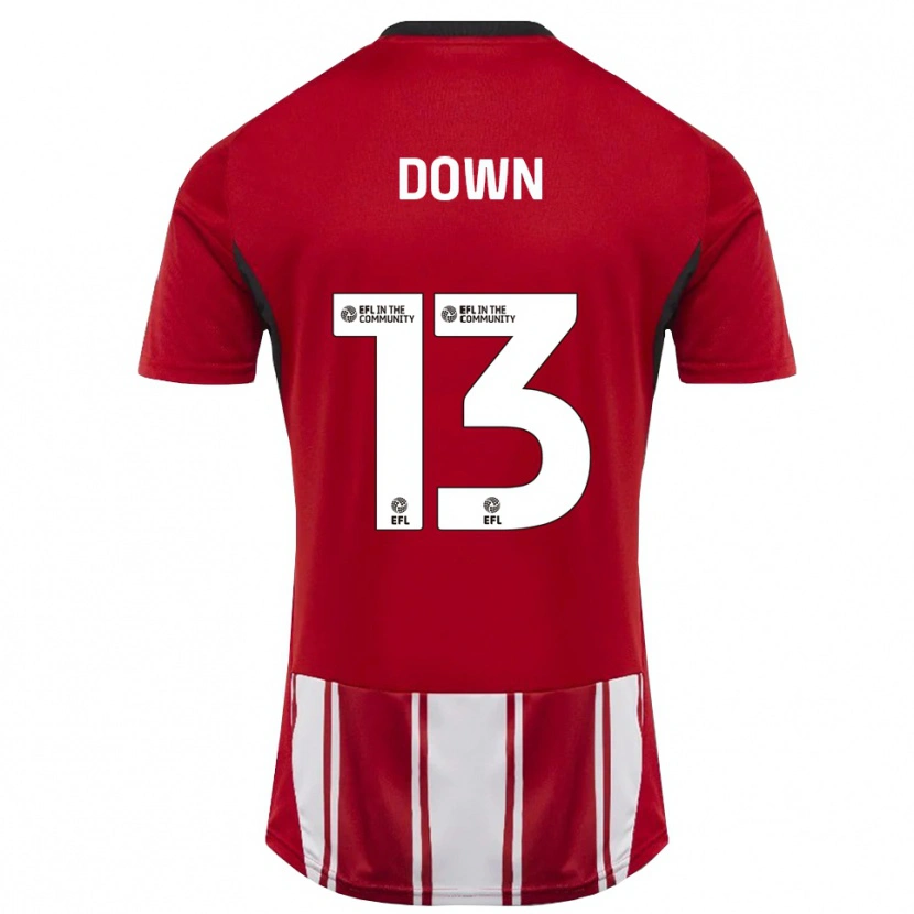 Danxen Kinder Sam Down #13 Rot Weiß Schwarz Heimtrikot Trikot 2025/26 T-Shirt Österreich