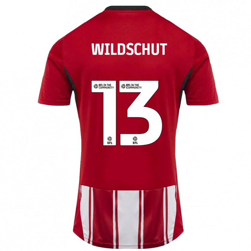 Danxen Kinder Yanic Wildschut #13 Rot Weiß Schwarz Heimtrikot Trikot 2025/26 T-Shirt Österreich