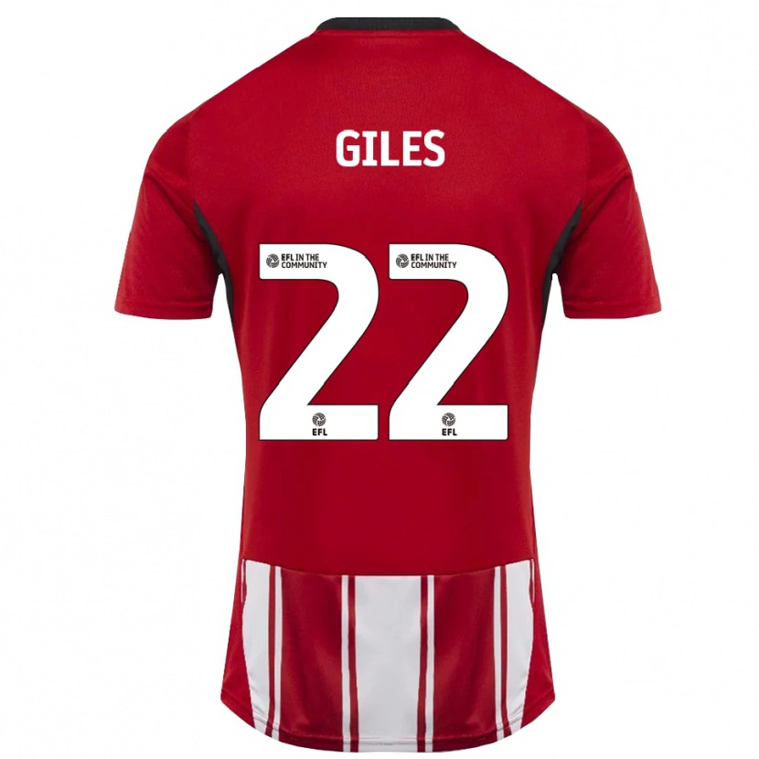 Danxen Kinder Olivia Giles #22 Rot Weiß Schwarz Heimtrikot Trikot 2025/26 T-Shirt Österreich