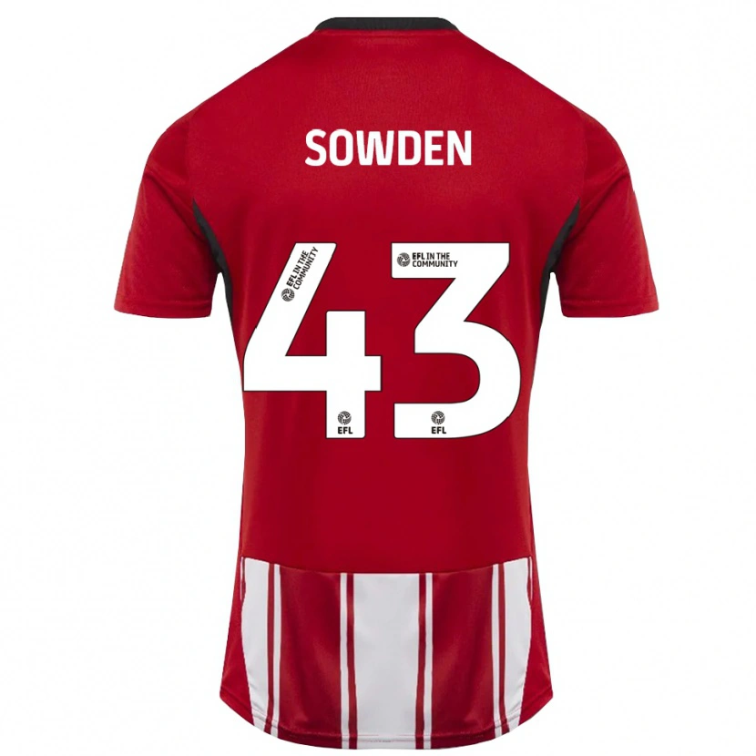 Danxen Kinder Andrew Sowden #43 Rot Weiß Schwarz Heimtrikot Trikot 2025/26 T-Shirt Österreich