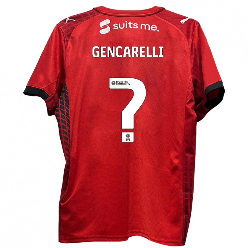 Danxen Kinder Tayla Gencarelli #0 Rot Schwarz Heimtrikot Trikot 2025/26 T-Shirt Österreich
