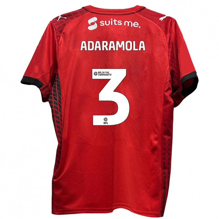 Danxen Kinder Tayo Adaramola #3 Rot Schwarz Heimtrikot Trikot 2025/26 T-Shirt Österreich