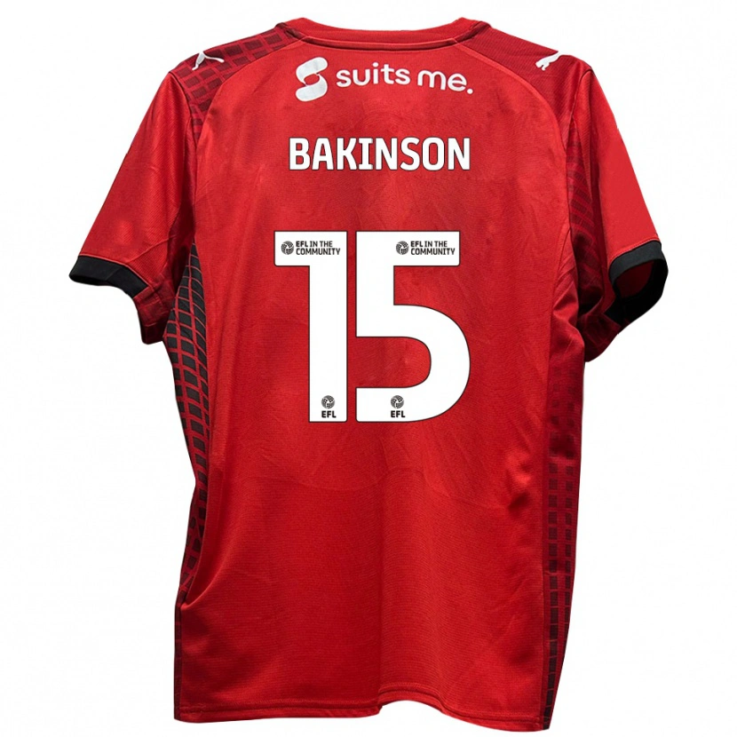 Danxen Kinder Tyreeq Bakinson #15 Rot Schwarz Heimtrikot Trikot 2025/26 T-Shirt Österreich