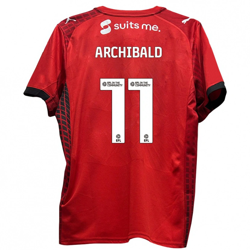 Danxen Kinder Theo Archibald #11 Rot Schwarz Heimtrikot Trikot 2025/26 T-Shirt Österreich