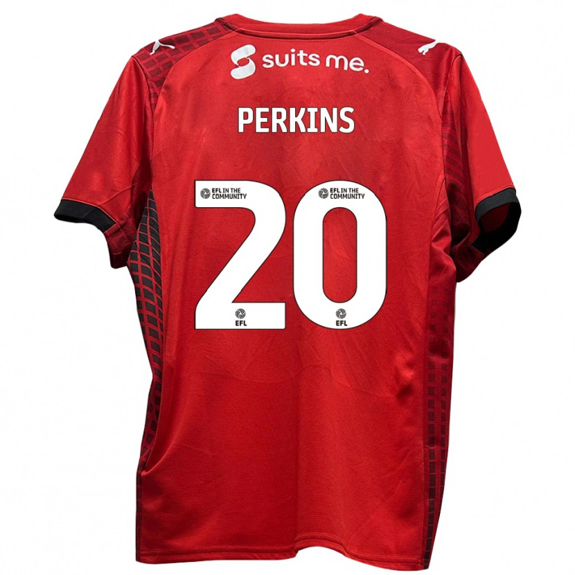 Danxen Kinder Sonny Perkins #20 Rot Schwarz Heimtrikot Trikot 2025/26 T-Shirt Österreich