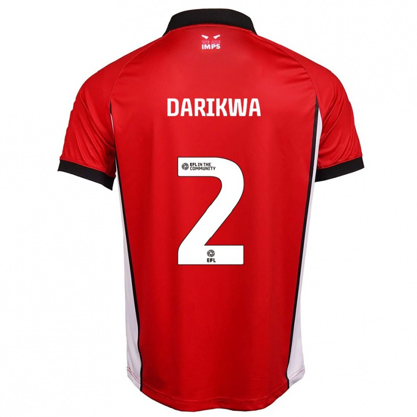 Danxen Kinder Tendayi Darikwa #2 Rot Weiß Heimtrikot Trikot 2025/26 T-Shirt Österreich