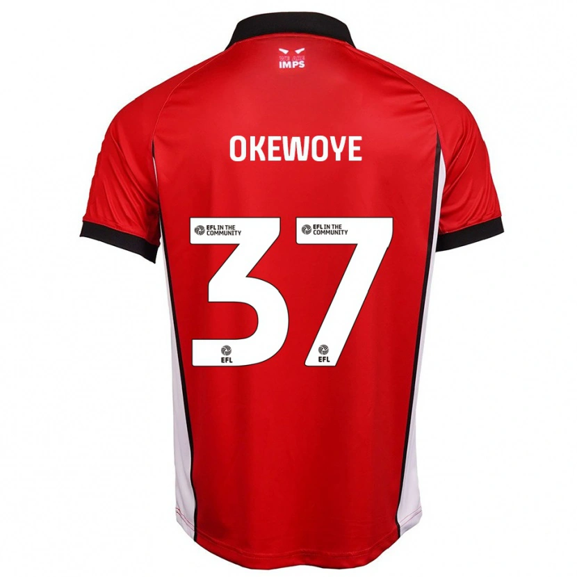 Danxen Kinder Gbolahan Okewoye #37 Rot Weiß Heimtrikot Trikot 2025/26 T-Shirt Österreich