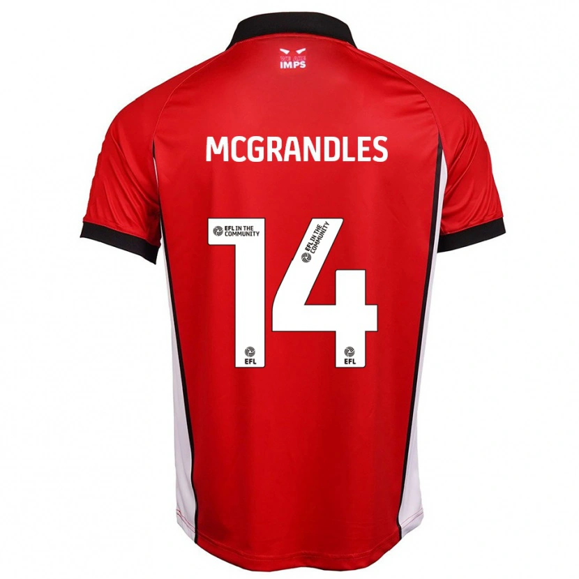 Danxen Kinder Conor Mcgrandles #14 Rot Weiß Heimtrikot Trikot 2025/26 T-Shirt Österreich