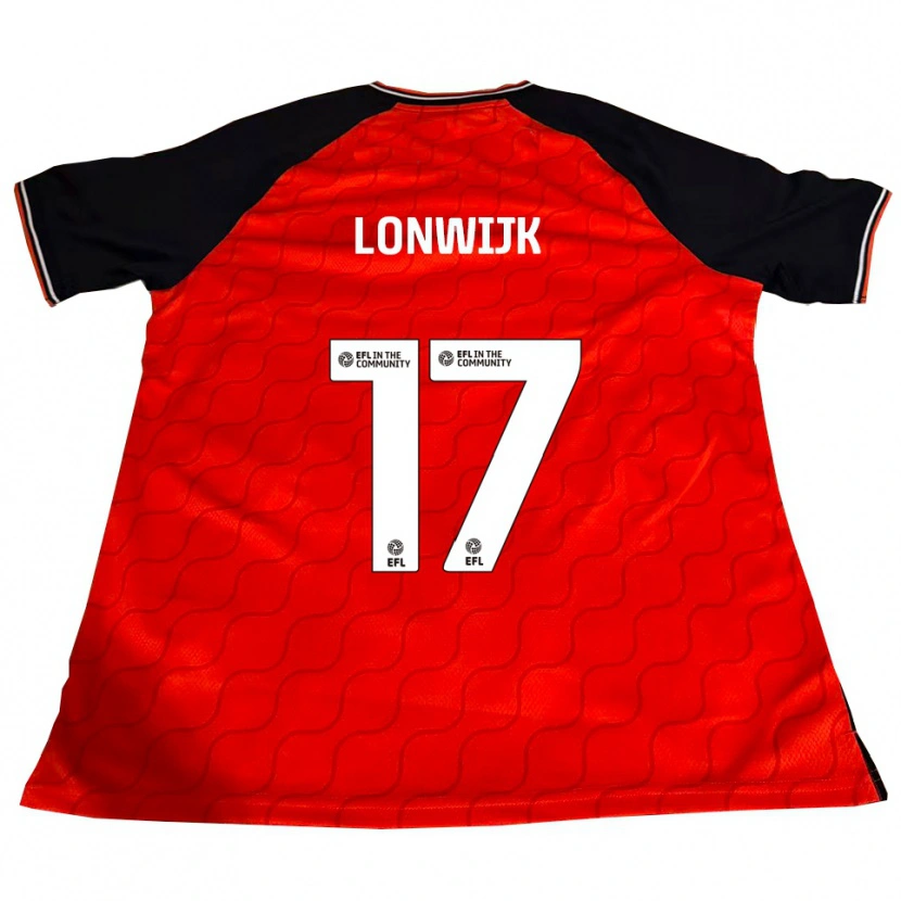 Danxen Kinder Nigel Lonwijk #17 Orange Schwarz Weiß Heimtrikot Trikot 2025/26 T-Shirt Österreich