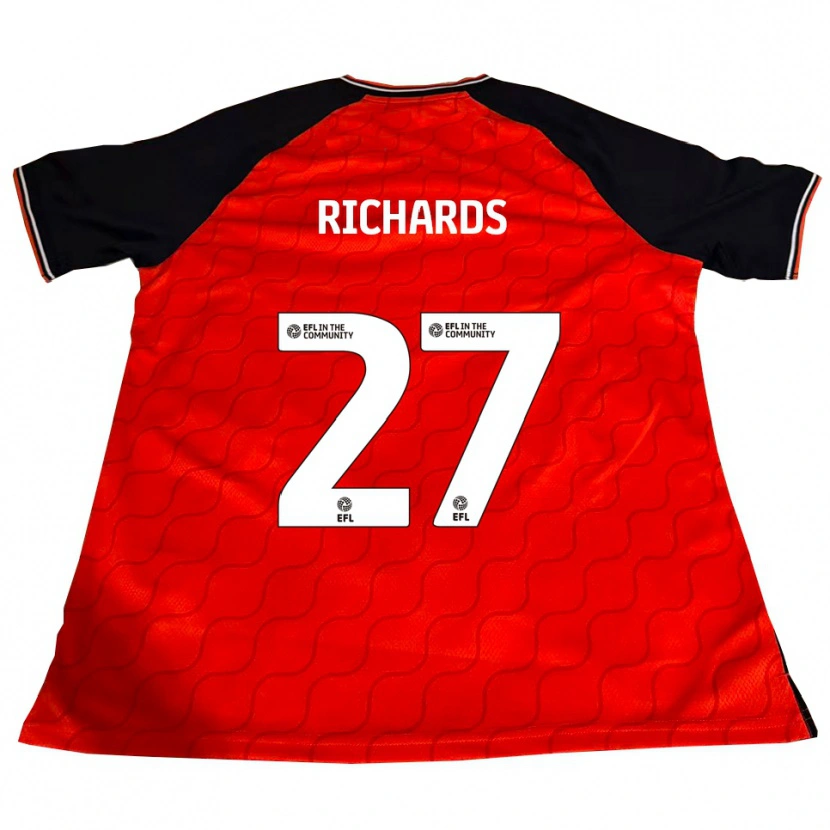 Danxen Kinder Jake Richards #27 Orange Schwarz Weiß Heimtrikot Trikot 2025/26 T-Shirt Österreich