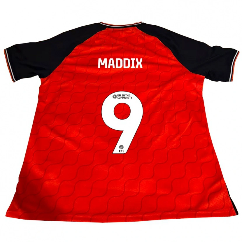 Danxen Kinder Leyah Maddix #9 Orange Schwarz Weiß Heimtrikot Trikot 2025/26 T-Shirt Österreich