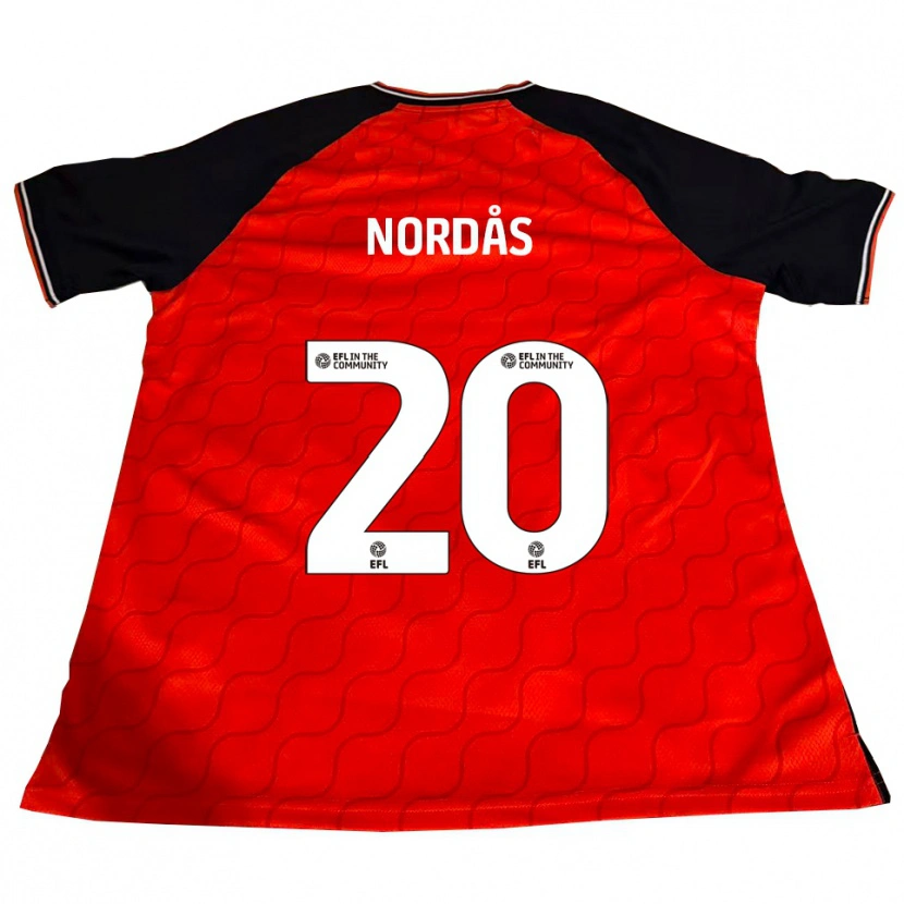 Danxen Kinder Lasse Nordås #20 Orange Schwarz Weiß Heimtrikot Trikot 2025/26 T-Shirt Österreich