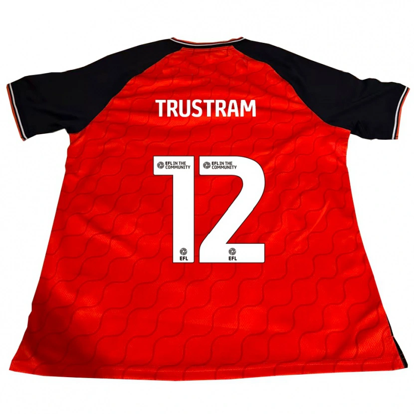 Danxen Kinder Charlie Trustram #12 Orange Schwarz Weiß Heimtrikot Trikot 2025/26 T-Shirt Österreich