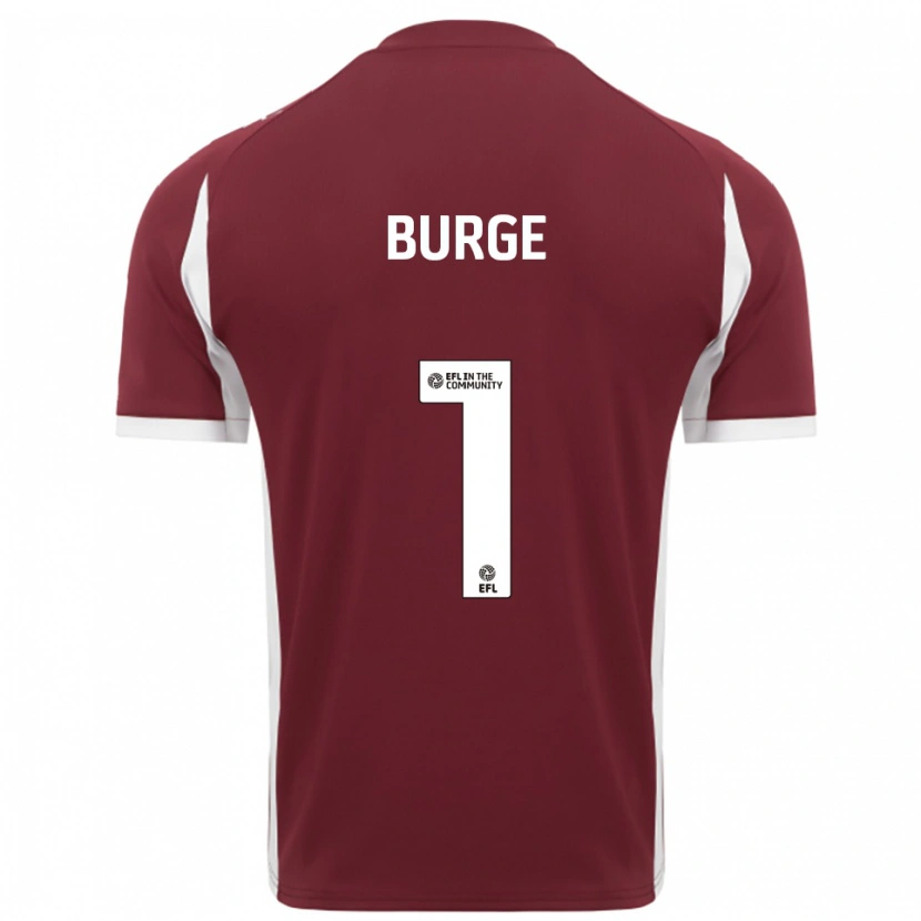 Danxen Kinder Lee Burge #1 Burgunderrot Weiß Heimtrikot Trikot 2025/26 T-Shirt Österreich