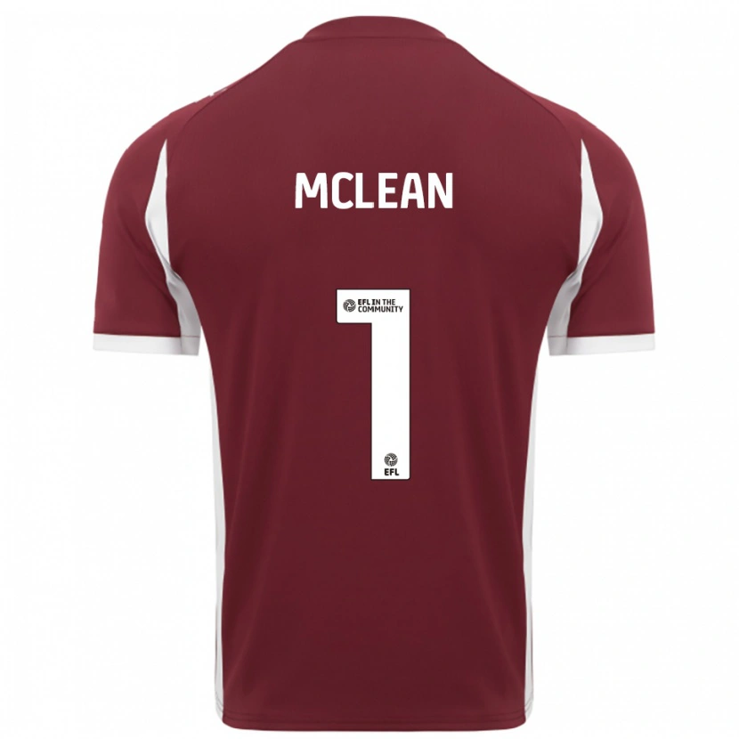 Danxen Kinder Katie Mclean #1 Burgunderrot Weiß Heimtrikot Trikot 2025/26 T-Shirt Österreich
