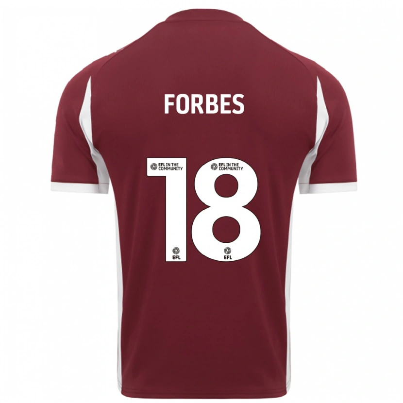 Danxen Kinder Michael Forbes #18 Burgunderrot Weiß Heimtrikot Trikot 2025/26 T-Shirt Österreich
