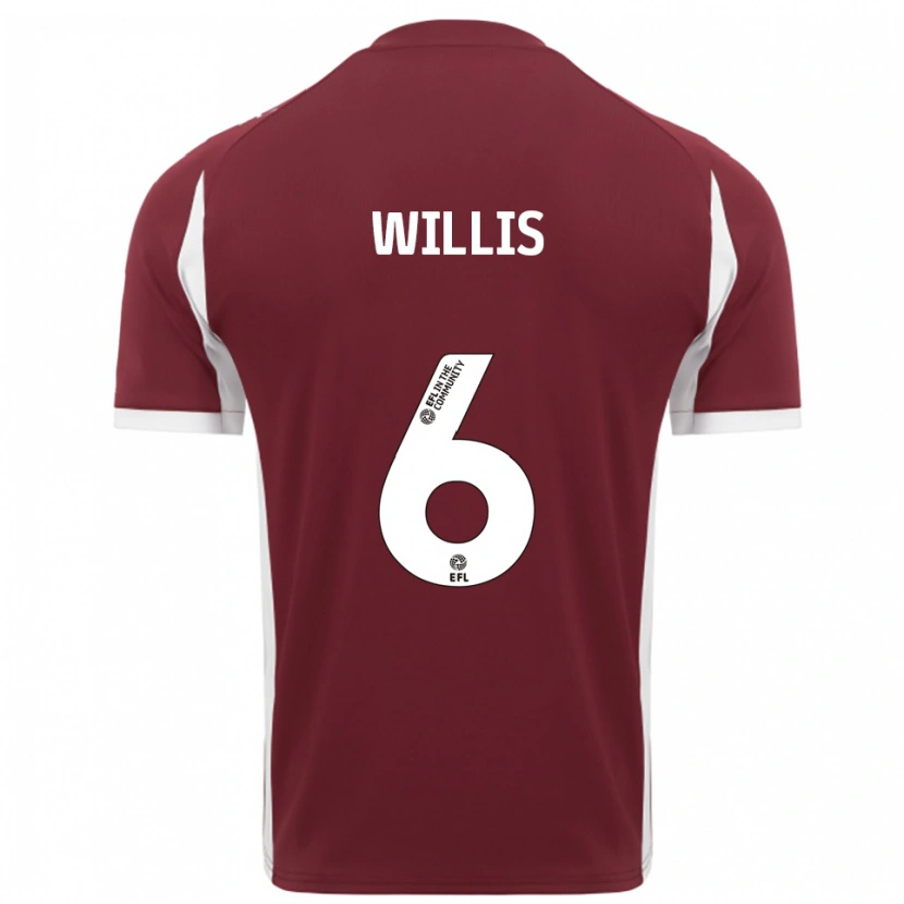 Danxen Kinder Jordan Willis #6 Burgunderrot Weiß Heimtrikot Trikot 2025/26 T-Shirt Österreich
