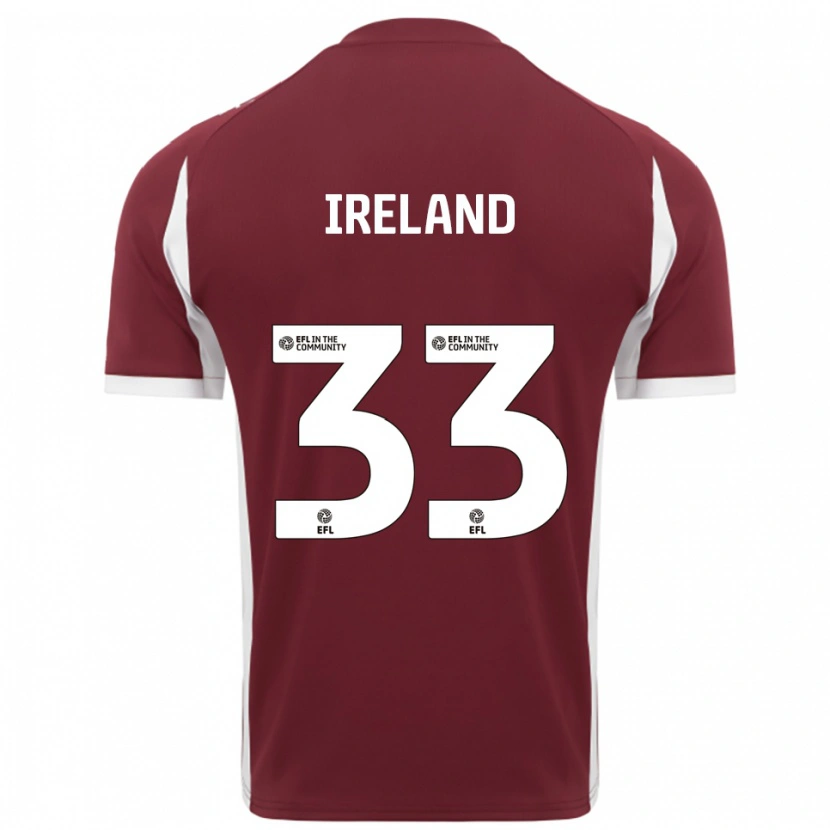 Danxen Kinder Matthew Ireland #33 Burgunderrot Weiß Heimtrikot Trikot 2025/26 T-Shirt Österreich