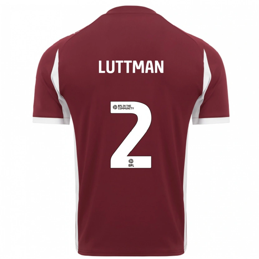Danxen Kinder Bianca Luttman #2 Burgunderrot Weiß Heimtrikot Trikot 2025/26 T-Shirt Österreich