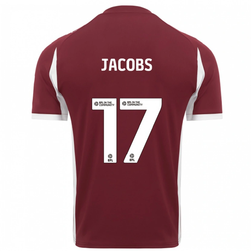 Danxen Kinder Michael Jacobs #17 Burgunderrot Weiß Heimtrikot Trikot 2025/26 T-Shirt Österreich