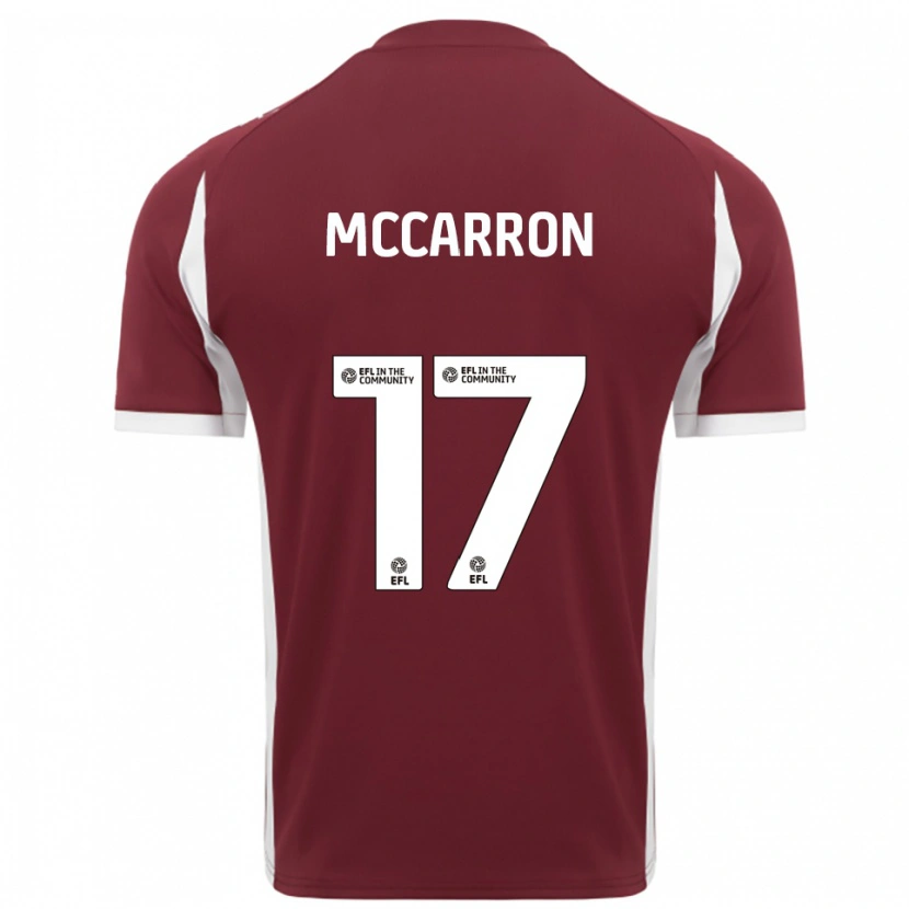 Danxen Kinder Liam Mccarron #17 Burgunderrot Weiß Heimtrikot Trikot 2025/26 T-Shirt Österreich