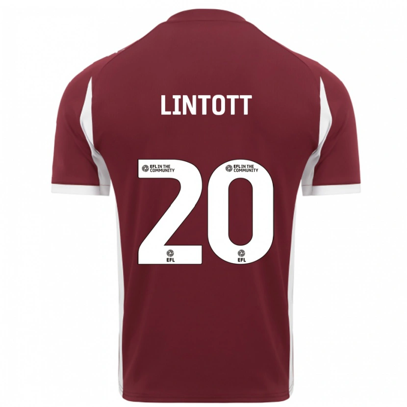 Danxen Kinder Harvey Lintott #20 Burgunderrot Weiß Heimtrikot Trikot 2025/26 T-Shirt Österreich