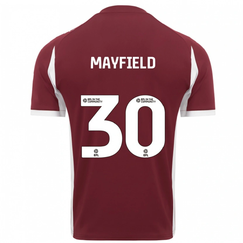 Danxen Kinder Holly Mayfield #30 Burgunderrot Weiß Heimtrikot Trikot 2025/26 T-Shirt Österreich
