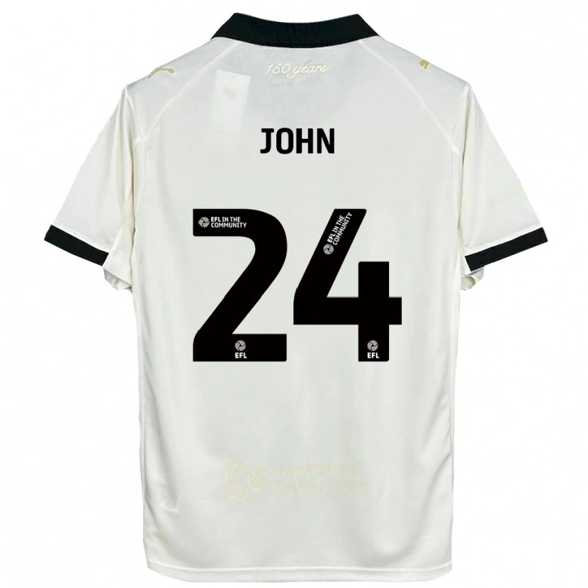 Danxen Kinder Kyle John #24 Cremeweiß Schwarz Heimtrikot Trikot 2025/26 T-Shirt Österreich