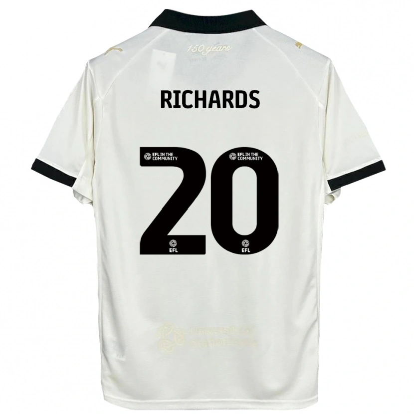 Danxen Kinder Rico Richards #20 Cremeweiß Schwarz Heimtrikot Trikot 2025/26 T-Shirt Österreich
