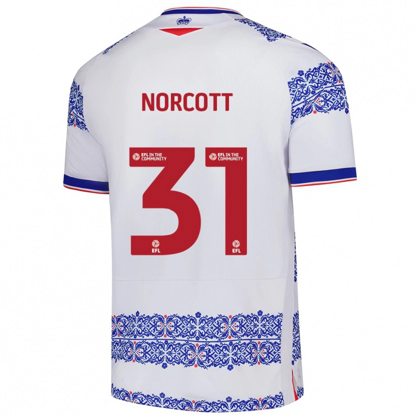 Danxen Kinder Tom Norcott #31 Weiß Blau Heimtrikot Trikot 2025/26 T-Shirt Österreich