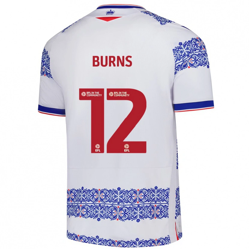 Danxen Kinder Finley Burns #12 Weiß Blau Heimtrikot Trikot 2025/26 T-Shirt Österreich