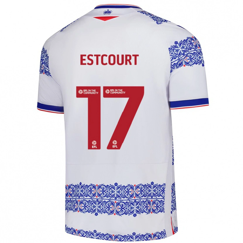 Danxen Kinder Charlie Estcourt #17 Weiß Blau Heimtrikot Trikot 2025/26 T-Shirt Österreich