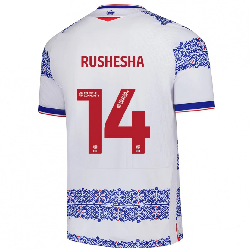 Danxen Kinder Tivonge Rushesha #14 Weiß Blau Heimtrikot Trikot 2025/26 T-Shirt Österreich