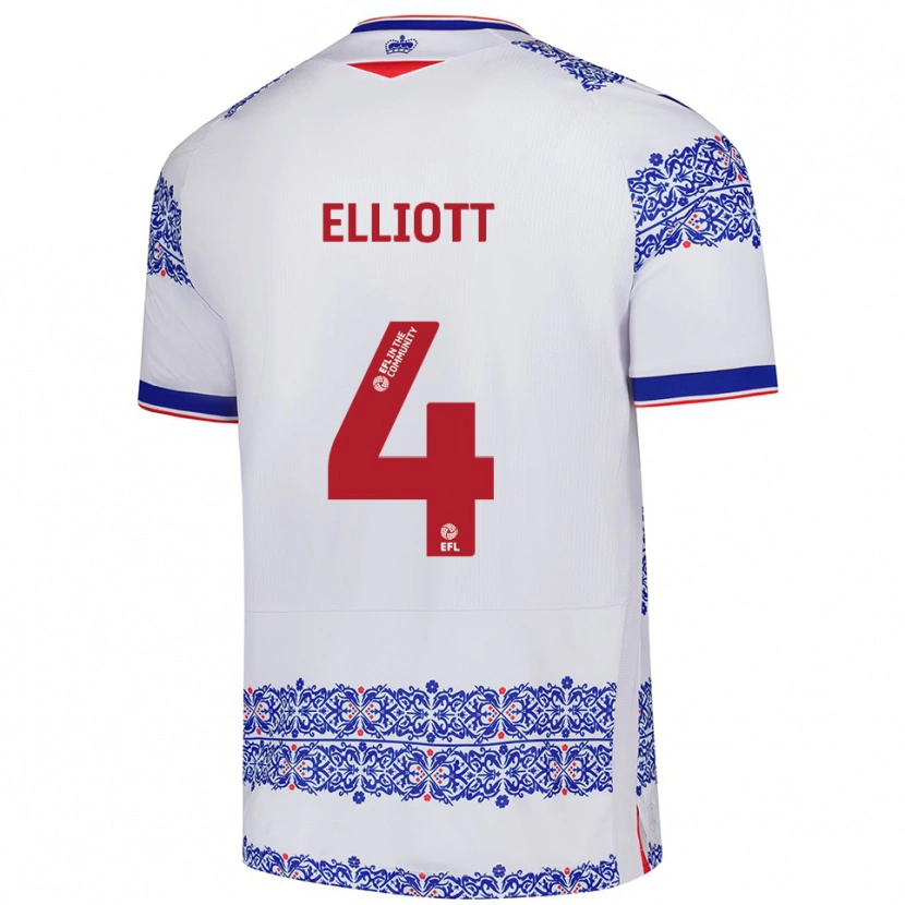Danxen Kinder Ben Elliott #4 Weiß Blau Heimtrikot Trikot 2025/26 T-Shirt Österreich