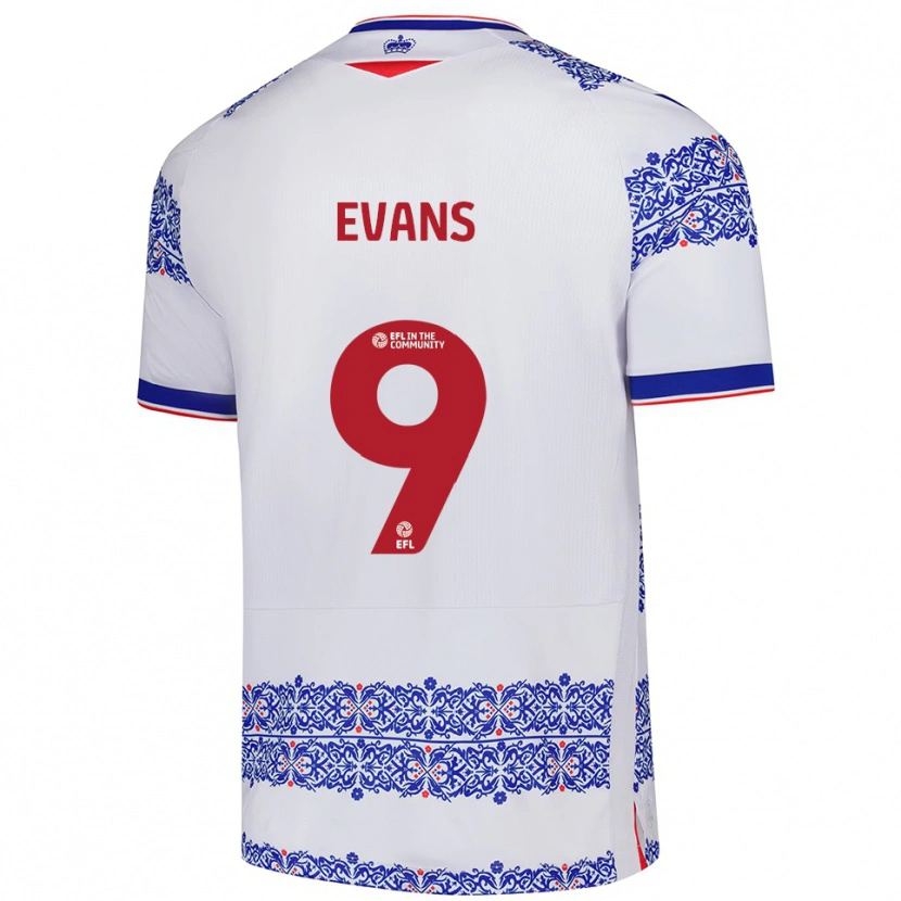 Danxen Kinder Reece Evans #9 Weiß Blau Heimtrikot Trikot 2025/26 T-Shirt Österreich